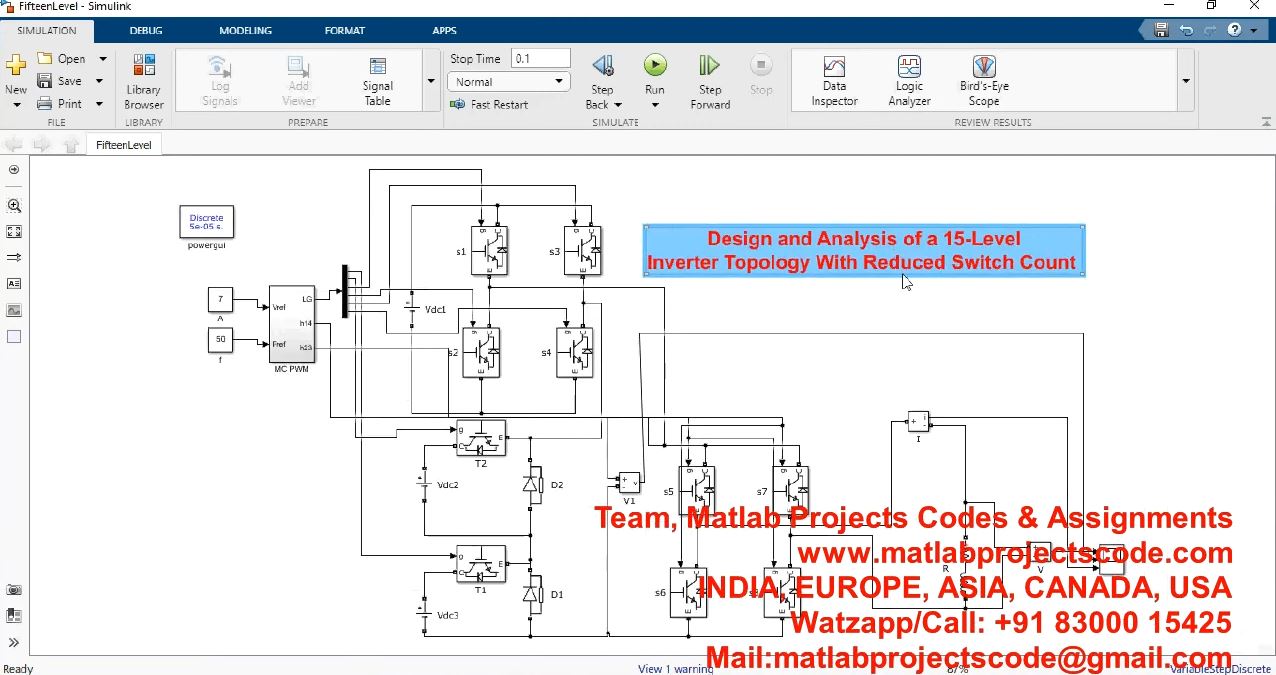 Design And Analysis Of A 15-Level Inverter Topology With Reduced Switch Count project thumbnail image