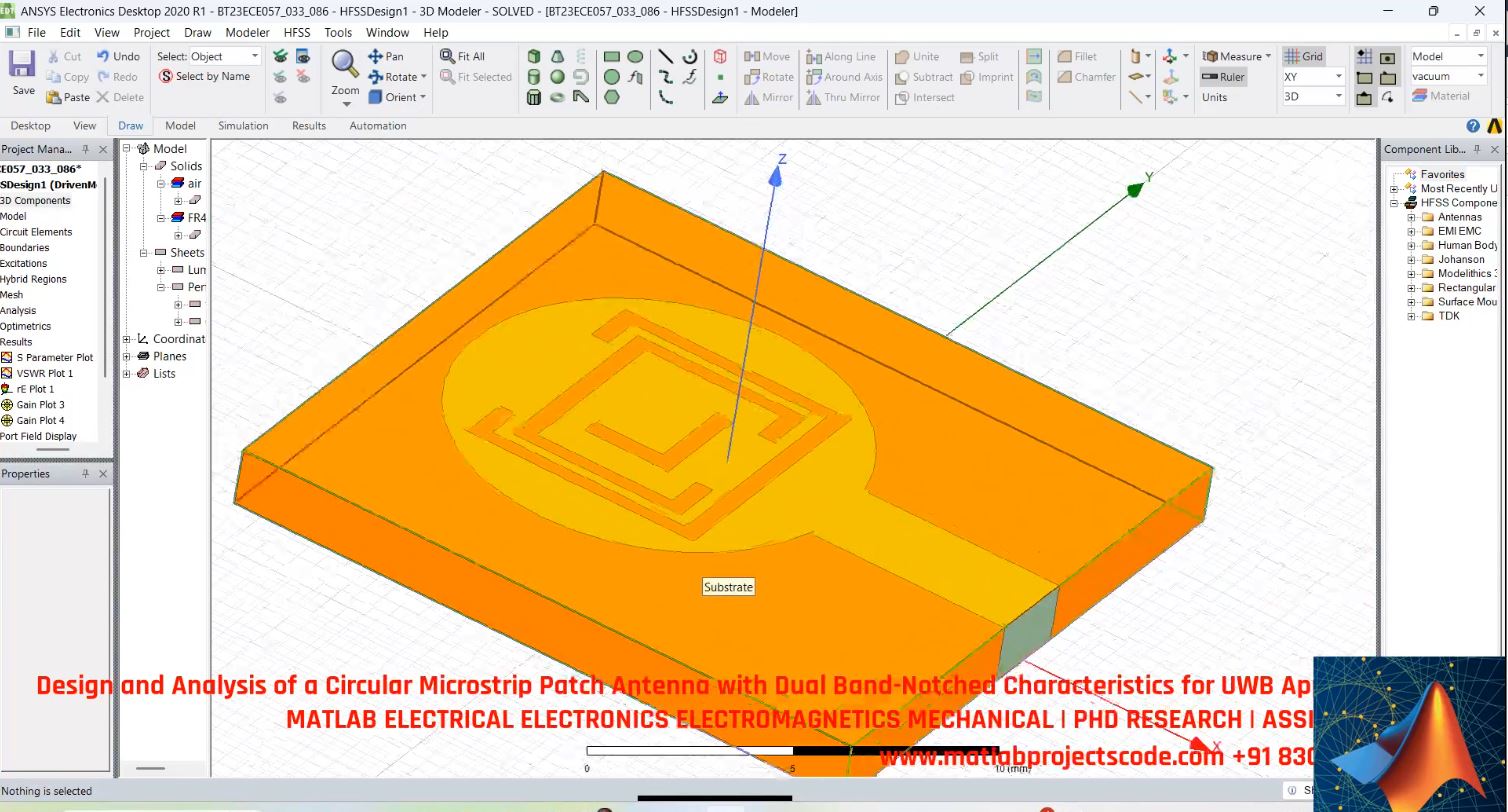 Design And Analysis Of A Circular Microstrip Patch Antenna With Dual Band-Notched Characteristics For Uwb Applications project thumbnail image