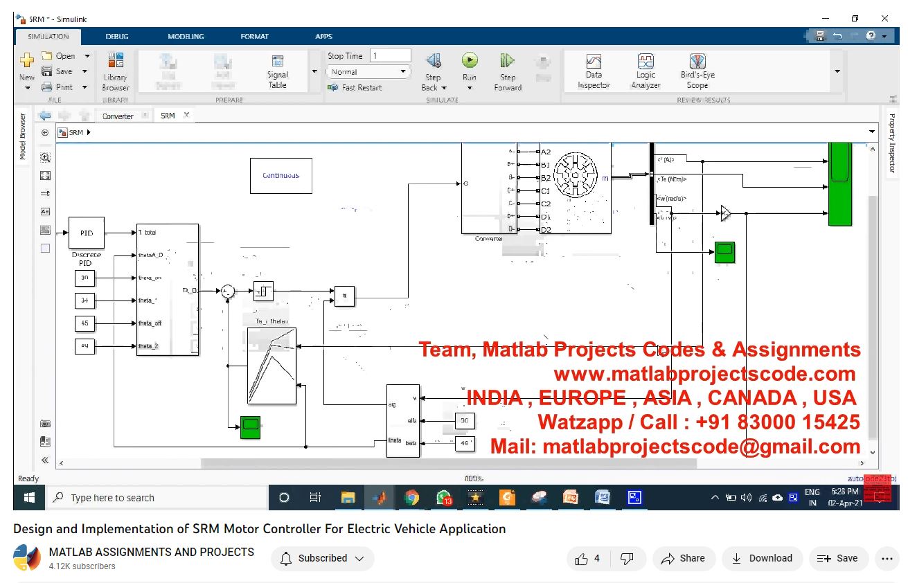 Design And Implementation Of Srm Motor Controller For Electric Vehicle Application project thumbnail image