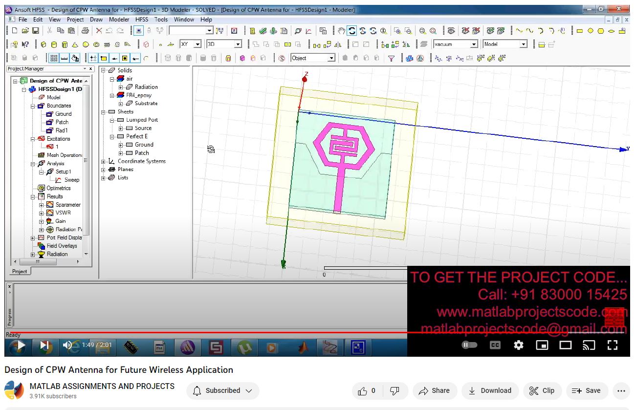 Design Of Cpw Antenna For Future Wireless Application project thumbnail image