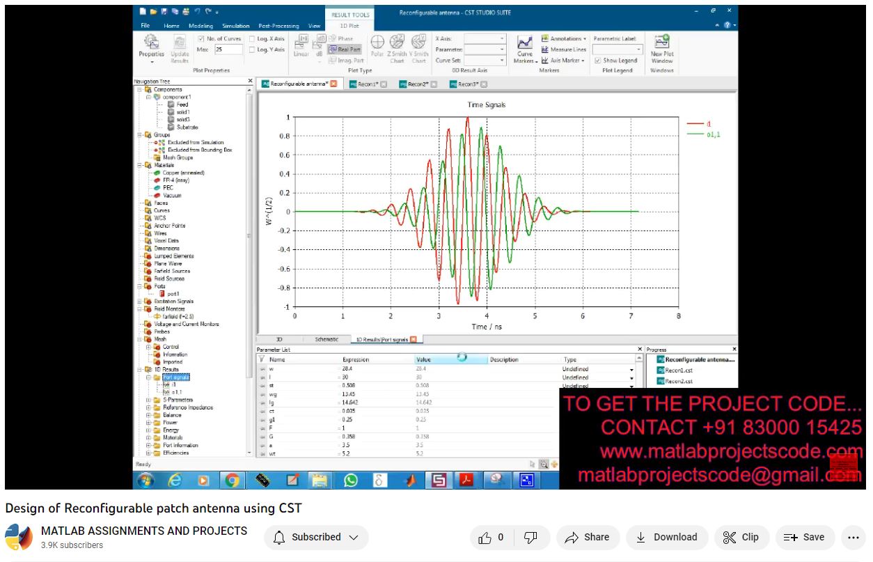 Design of Reconfigurable Patch Antenna using CST project thumbnail image