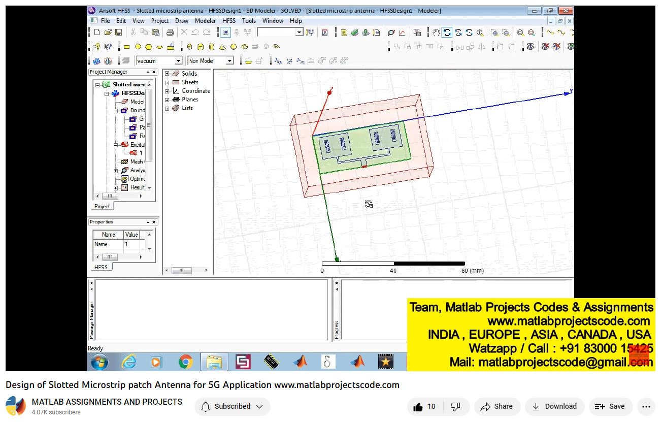 Design Of Slotted Microstrip Patch Antenna For 5G Application-Matlab Simulink-Electrical Assignments-Projects-Phd Research project thumbnail image