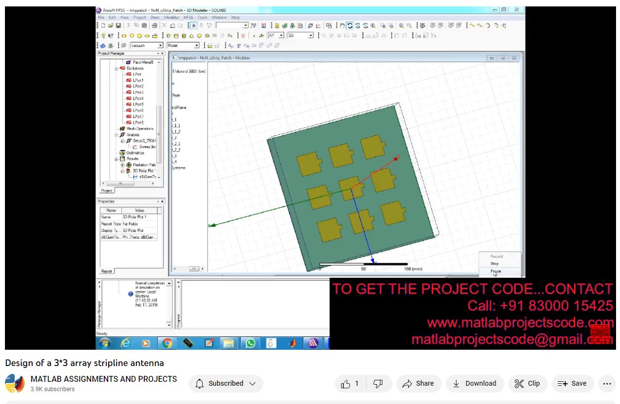 Design Of A 3_3 Array Stripline Antenna project thumbnail image