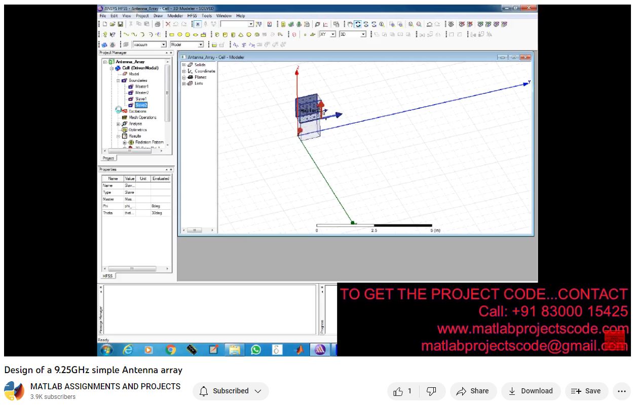 Design of a 9.25GHz Simple Antenna Array project thumbnail image