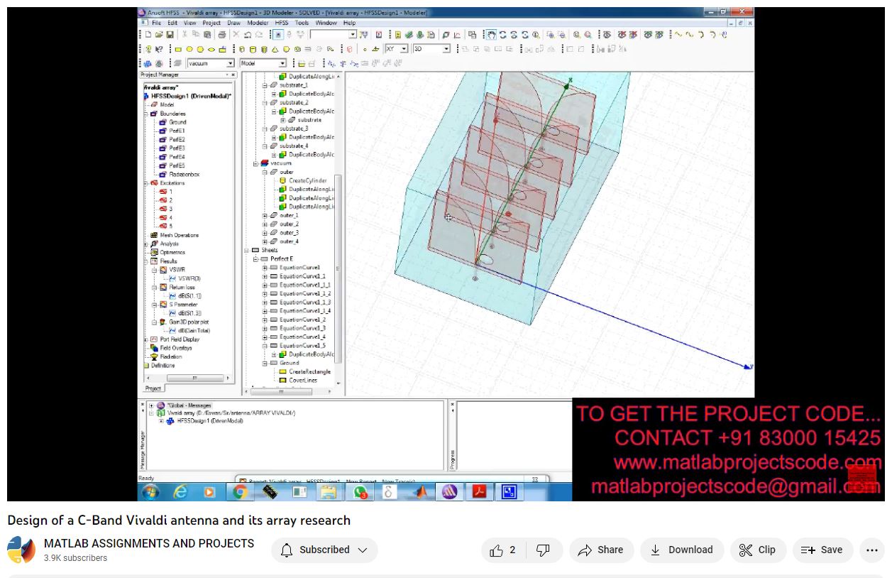 Design Of A C-Band Vivaldi Antenna And Its Array Research project thumbnail image