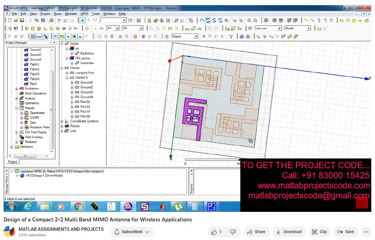 Design Of A Compact 2 2 Multi Band Mimo Antenna For Wireless Applications project thumbnail image
