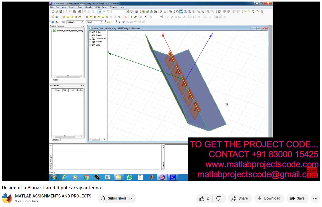Design of a Planar Flared Dipole Array Antenna project thumbnail image