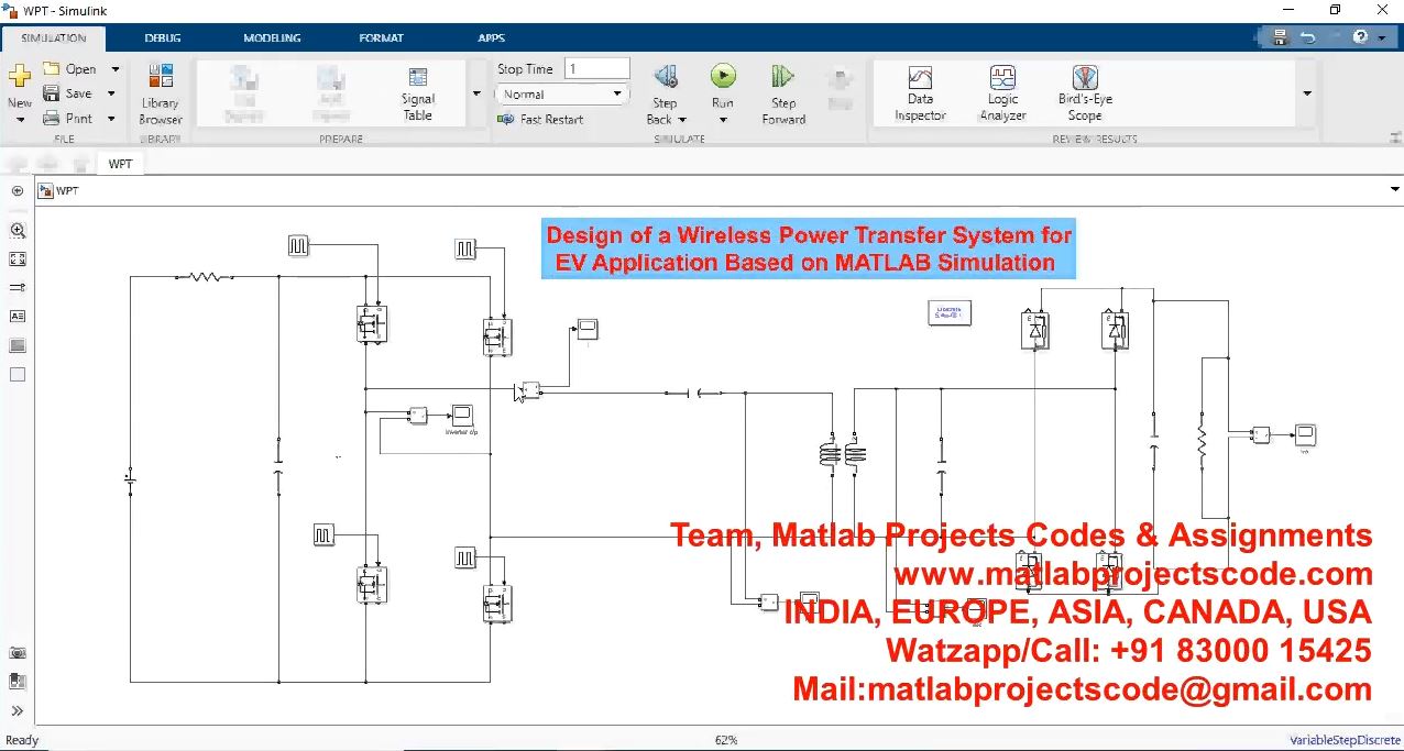 Design Of A Wireless Power Transfer System For Ev Application Based On Matlab Simulation project thumbnail image