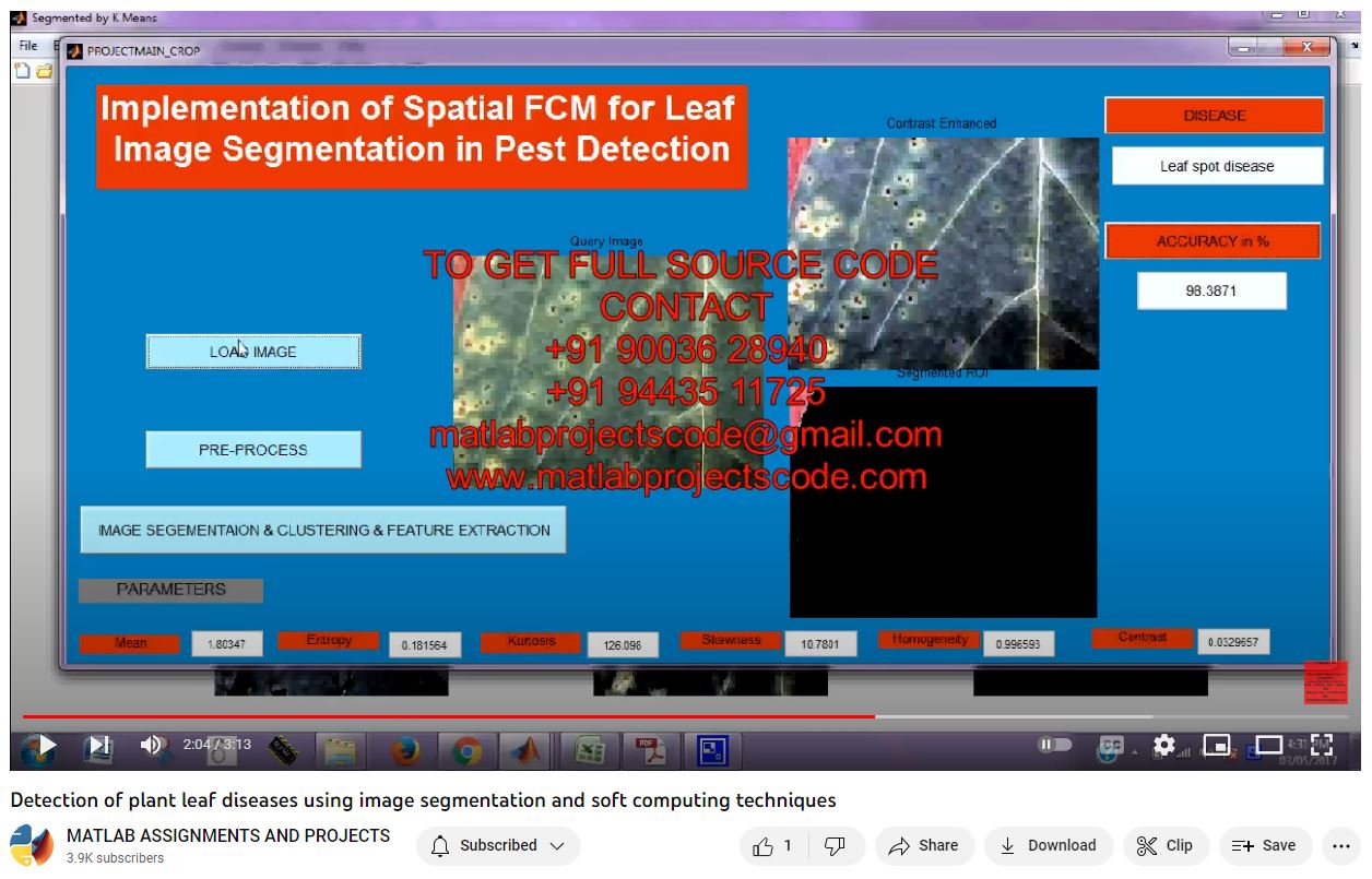 Detection Of Plant Leaf Diseases Using Image Segmentation And Soft Computing Techniques project thumbnail image