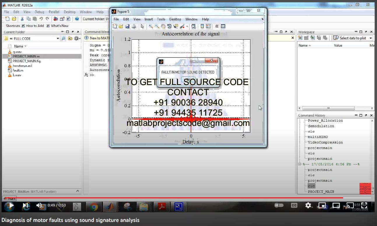 Diagnosis of Motor Faults using Sound Signature Analysis project thumbnail image