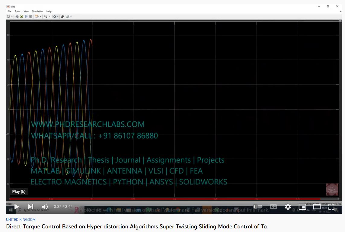 Direct Torque Control based on Hyper-Distortion Algorithms Super-Twisting Sliding Mode Control of Torque and Flux in Permanent Magnet Synchronous Machine Drives project thumbnail image