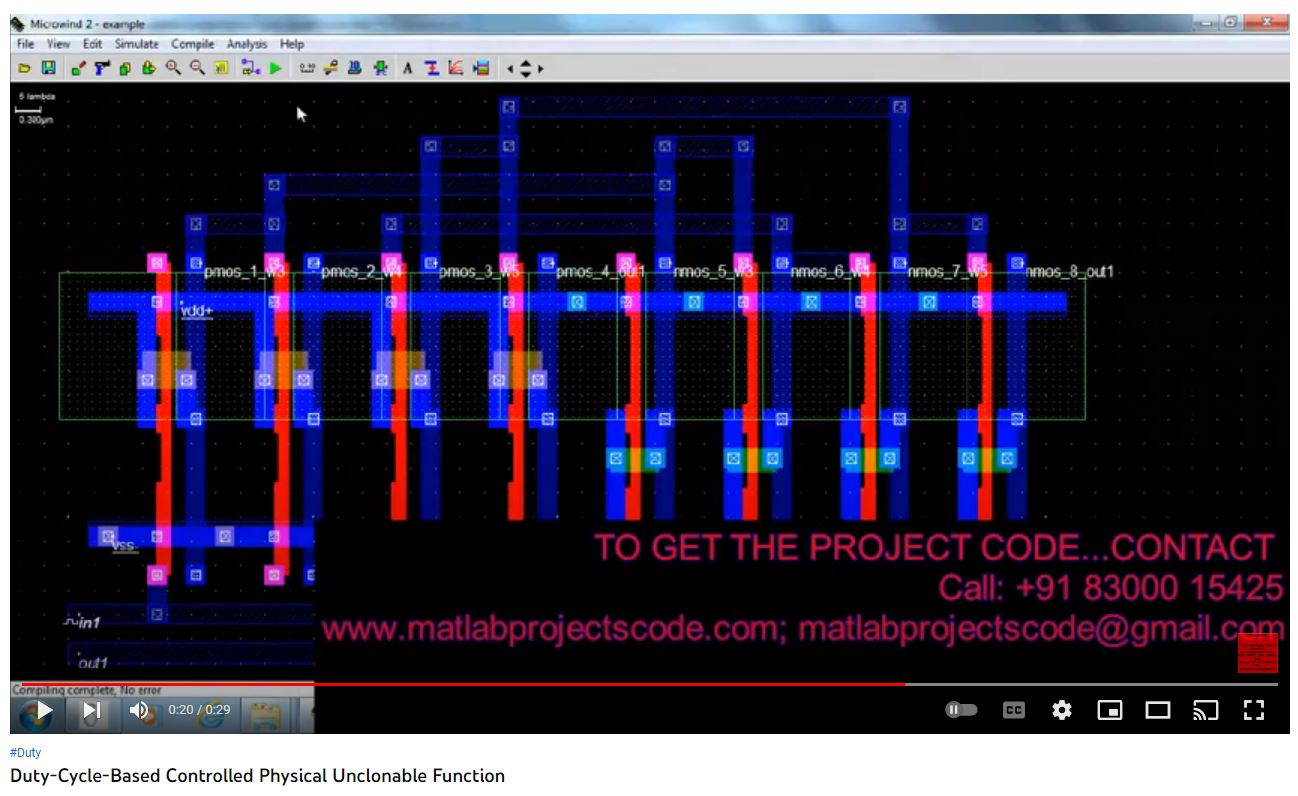 Duty-Cycle-based Controlled Physical Unclonable Function-VLSI project thumbnail image