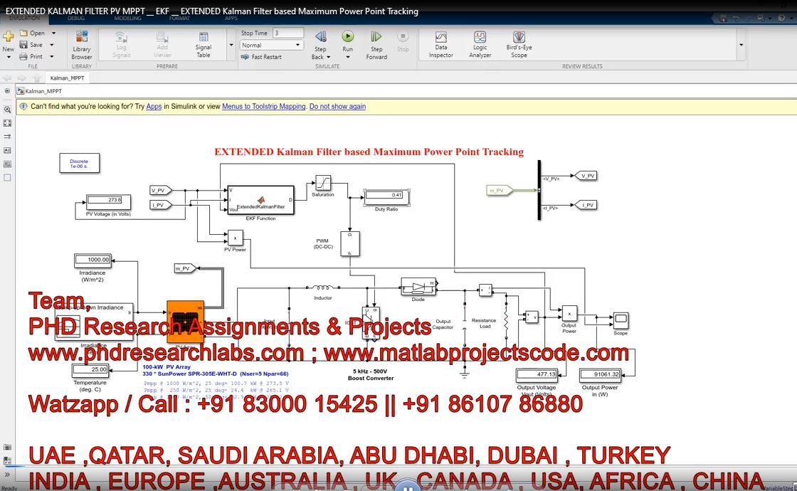 Extended Kalman Filter Pv Mppt __ Ekf __ Extended Kalman Filter Based Maximum Power Point Tracking project thumbnail image