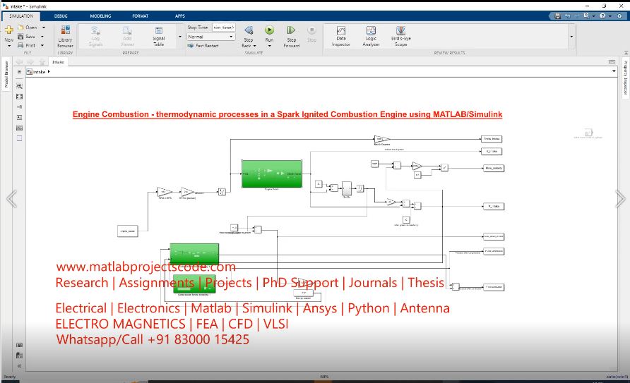 Engine Combustion - Thermodynamic Processes In A Spark Ignited Combustion Engine Using Matlabsimulink project thumbnail image