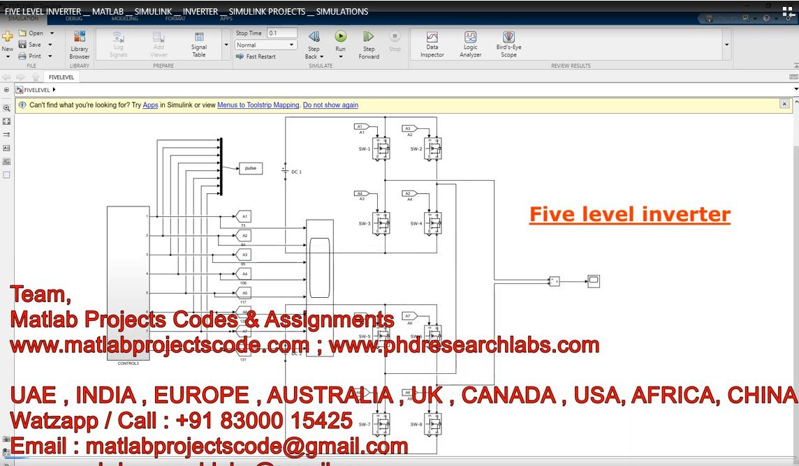 Five Level Inverter - Matlab - Simulink - Inverter - Simulink Projects - Simulations project thumbnail image