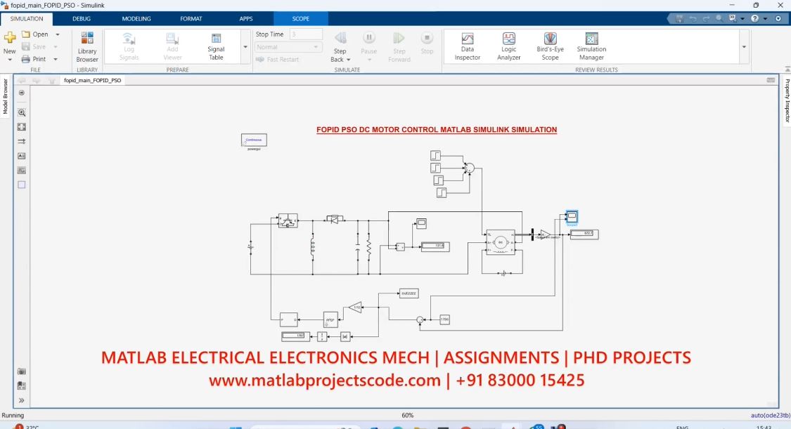 Fopid Pso Dc Motor Control Matlab Simulink Simulation project thumbnail image