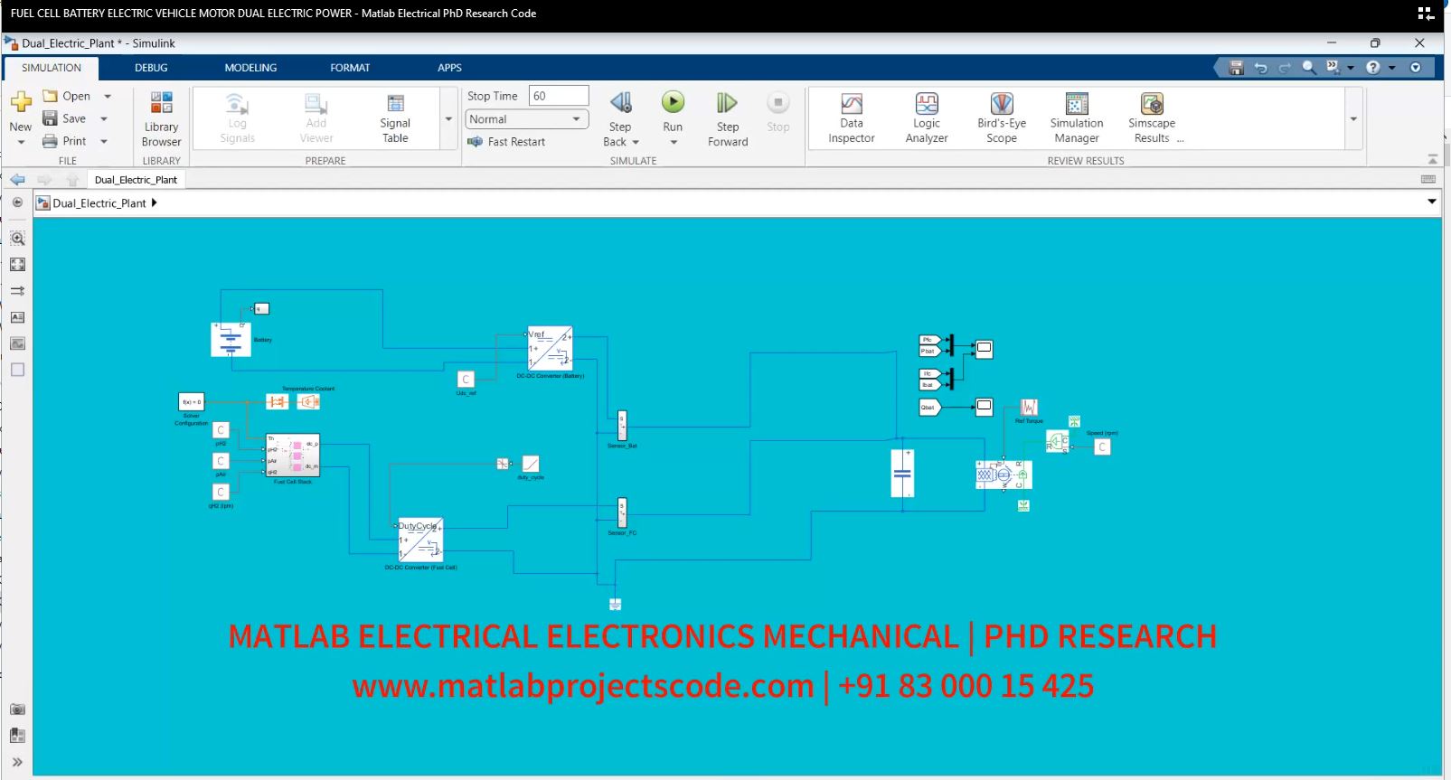 Fuel Cell Battery Electric Vehicle Motor Dual Electric Power - Matlab Electrical Phd Research Code project thumbnail image