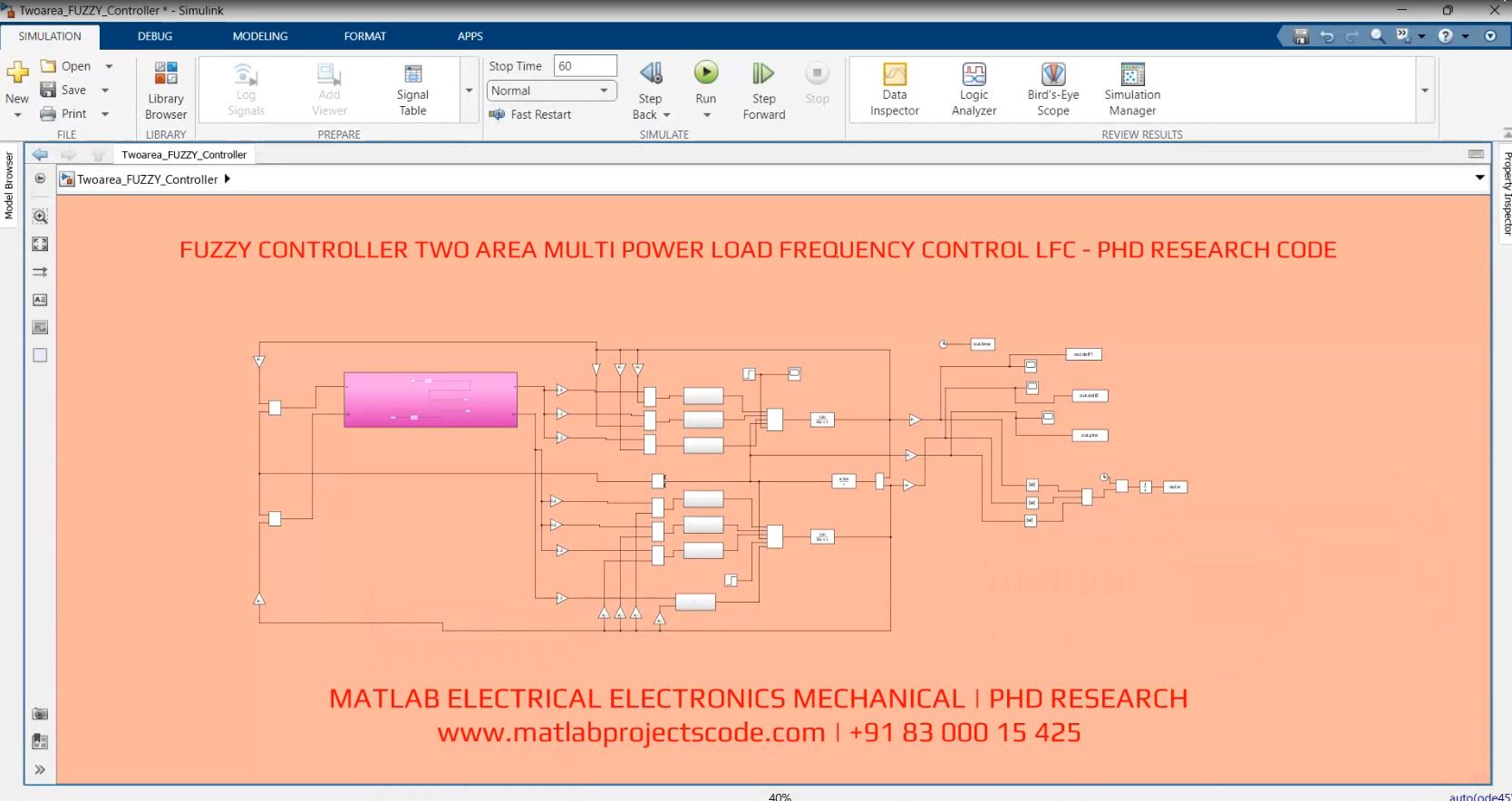 Fuzzy Controller Two Area Multi Power Load Frequency Control Lfc - Phd Research Code project thumbnail image