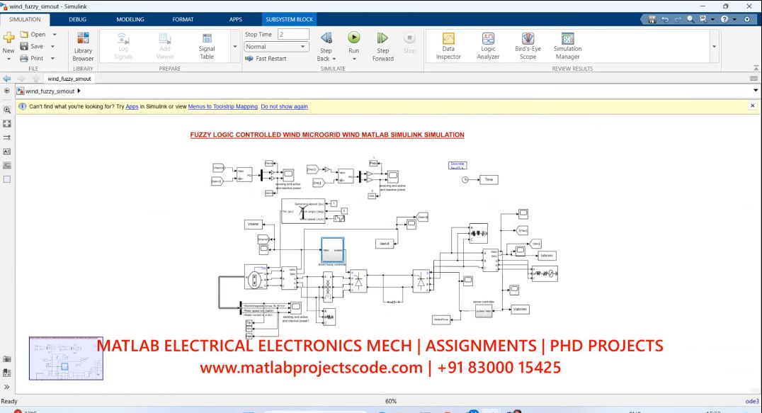 Fuzzy Logic Controlled Wind Microgrid Wind Matlab Simulink Simulation - Phd Research project thumbnail image