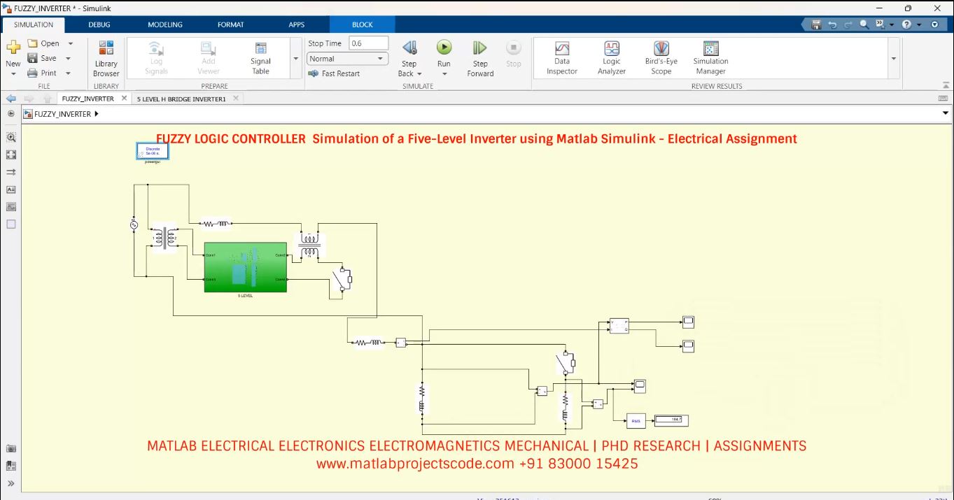 Fuzzy Logic Controller Simulation Of A Five-Level Inverter Using Matlab Simulink - Electrical Assignment project thumbnail image