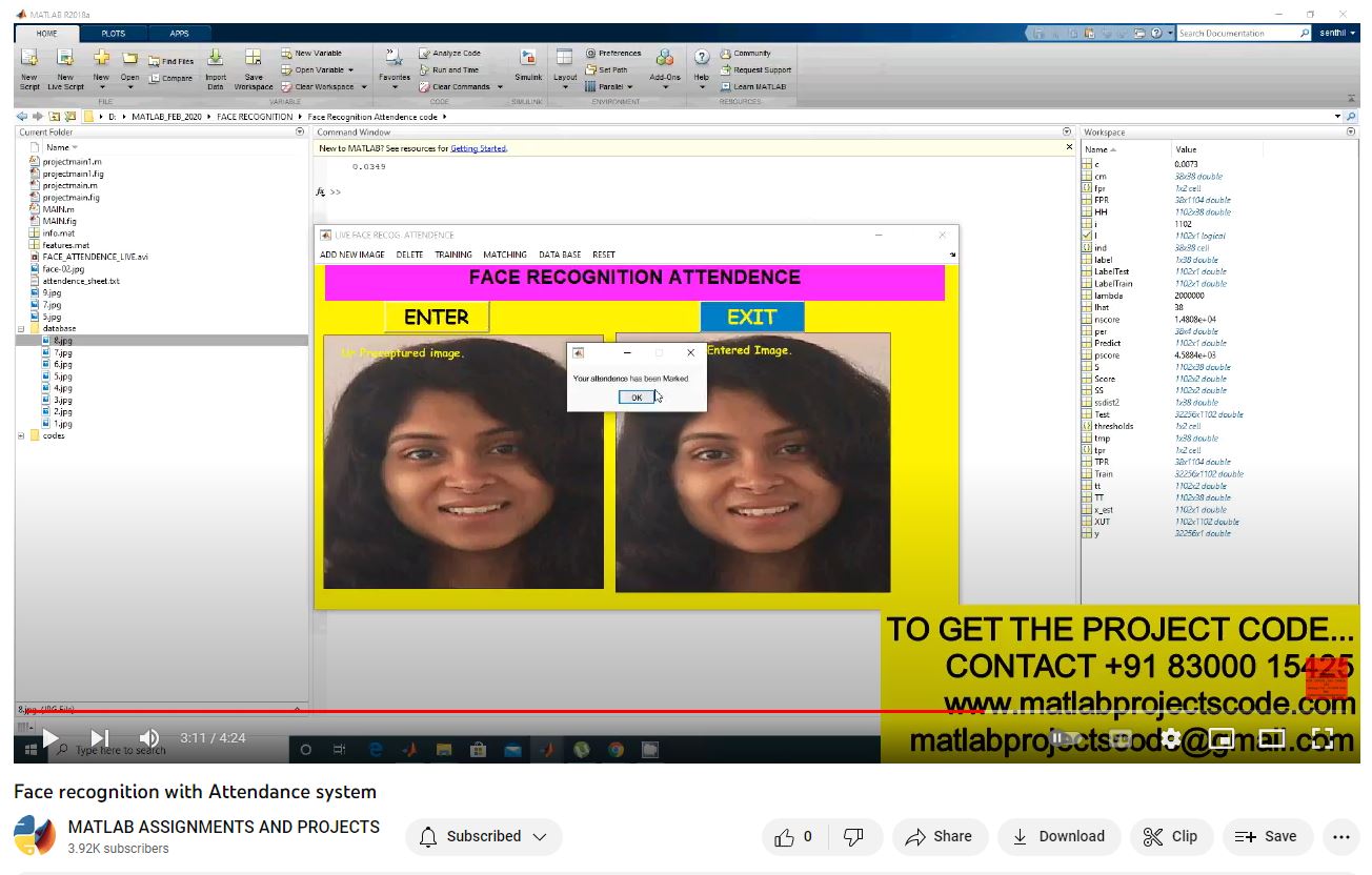 Face Recognition With Attendance System project thumbnail image