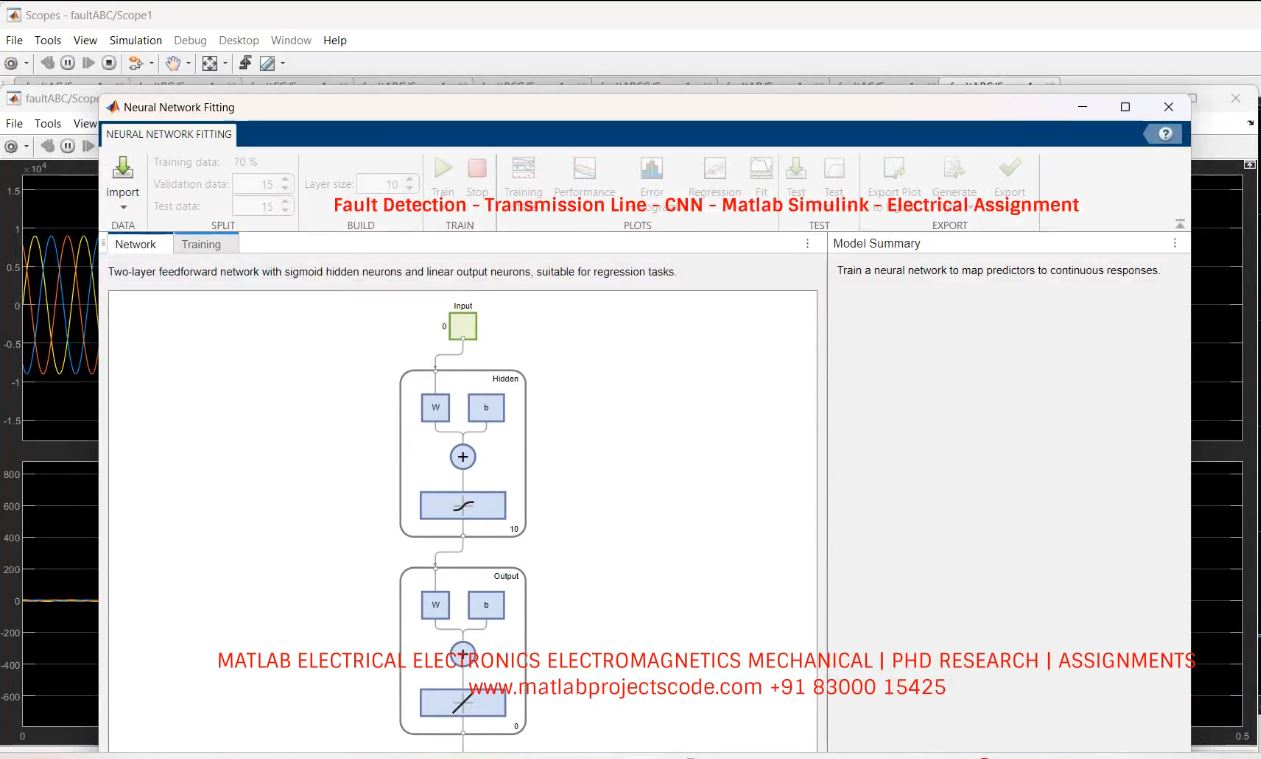 Fault Detection - Transmission Line - Cnn - Matlab Simulink - Electrical Assignment project thumbnail image