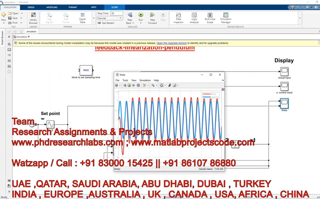 Feedback Linearization Pendulum _ Matlab _ Simulink _ Pendulum _ Feedback Linearization project thumbnail image