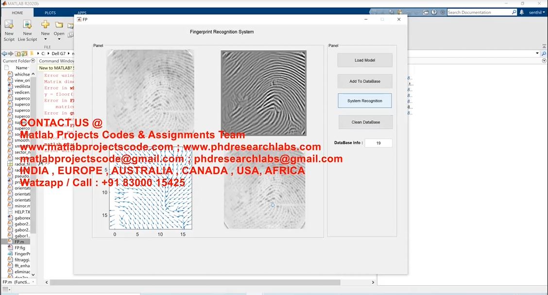 Fingerprint Recognition System _ Matlab project thumbnail image
