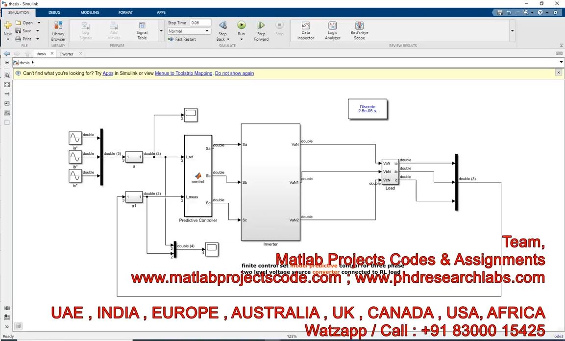 Finite Control Set Model Predictive Control For Three Phase Two Level Voltage Source Converter _ Mpc project thumbnail image