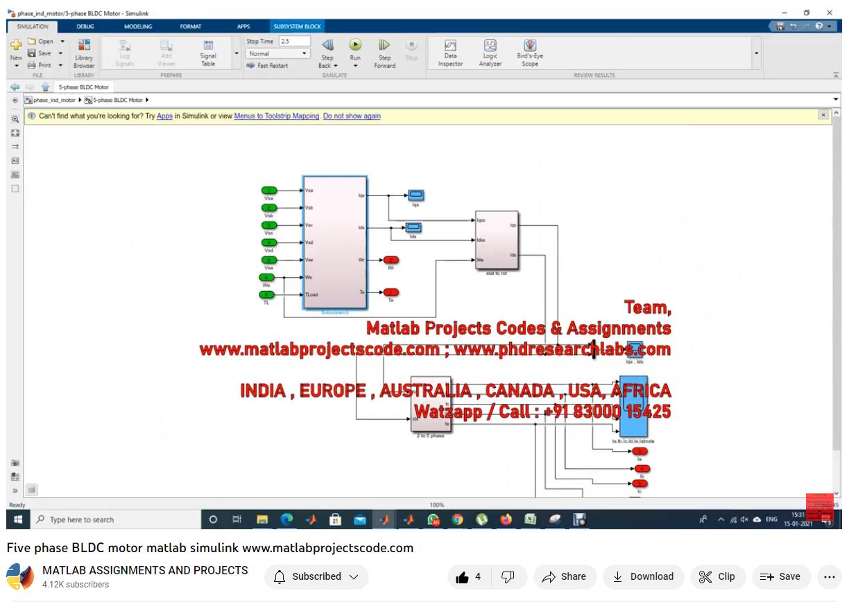 Five Phase Bldc Motor Matlab Simulink project thumbnail image