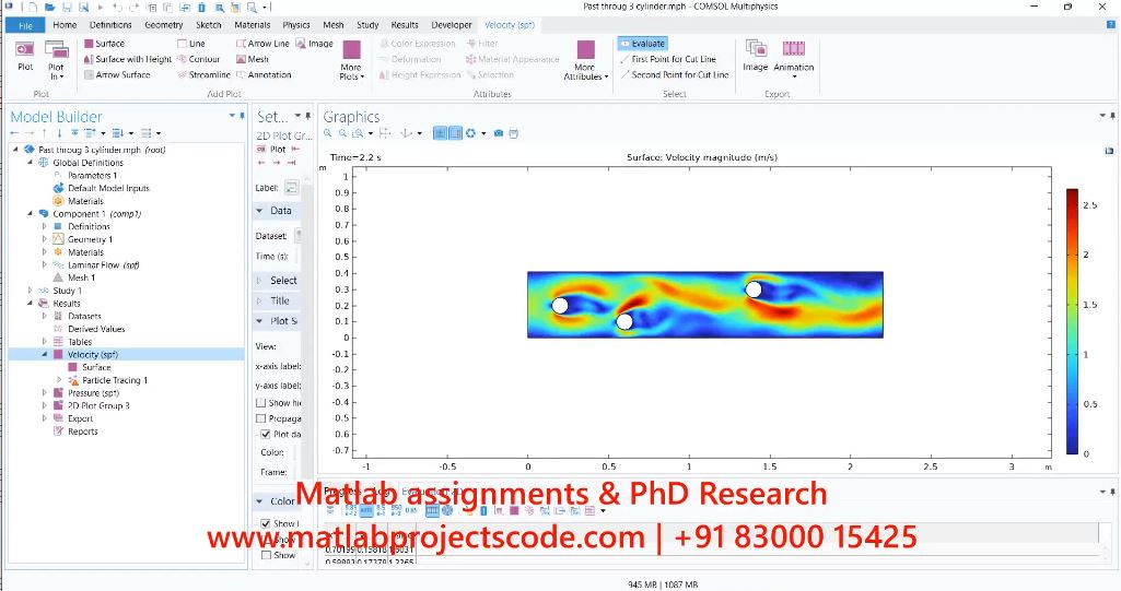 Fluid Flow Through Cylinders Comsol Project project thumbnail image
