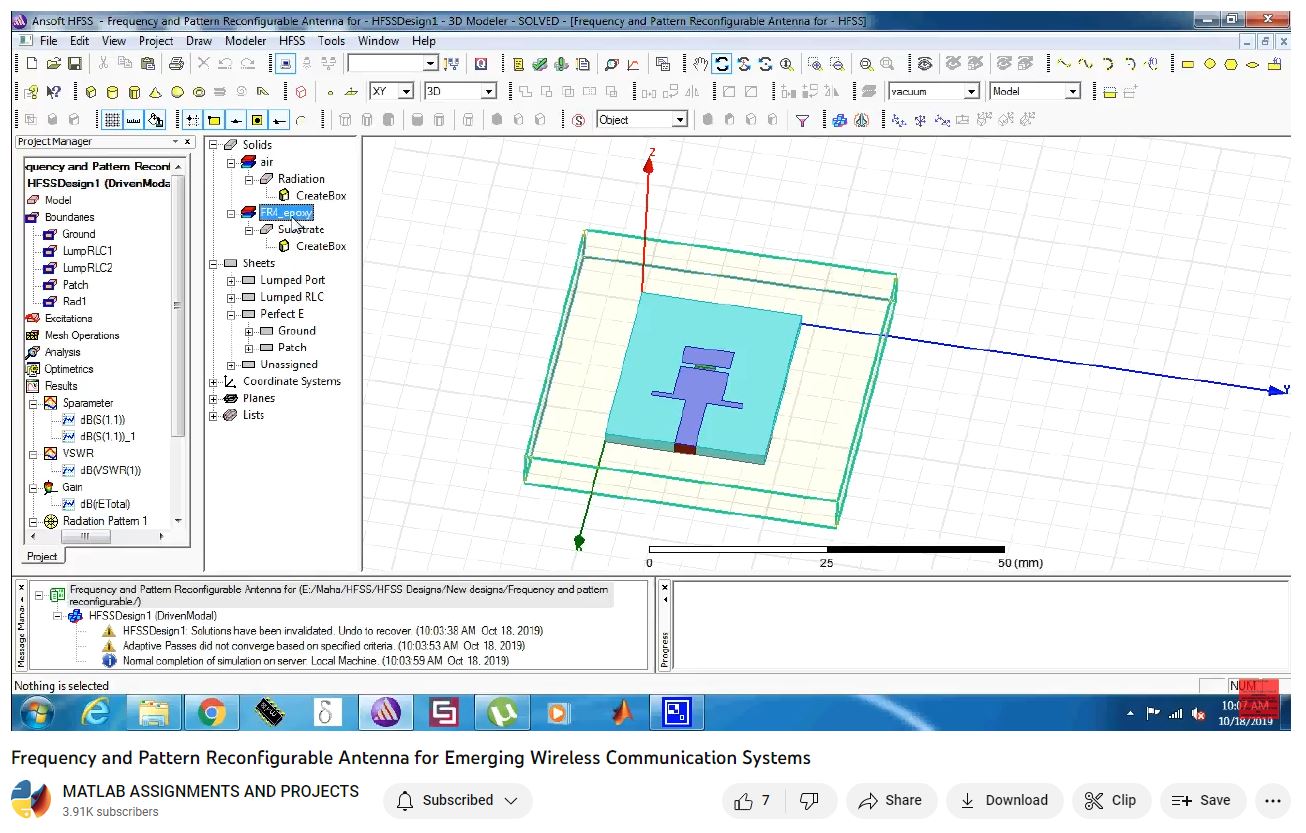 Frequency And Pattern Reconfigurable Antenna For Emerging Wireless Communication Systems project thumbnail image