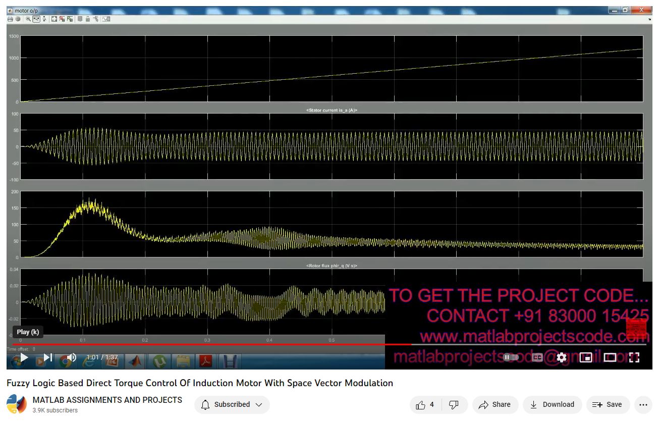 Fuzzy Logic Based Direct Torque Control Of Induction Motor With Space Vector Modulation project thumbnail image