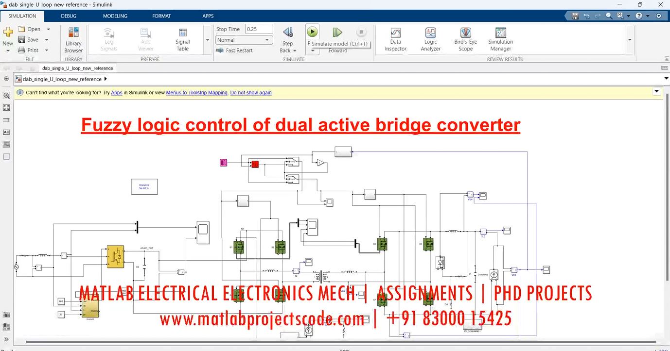 Fuzzy Logic Control Of Dual Active Bridge Converter Dab Matlab Simulink Simulation project thumbnail image