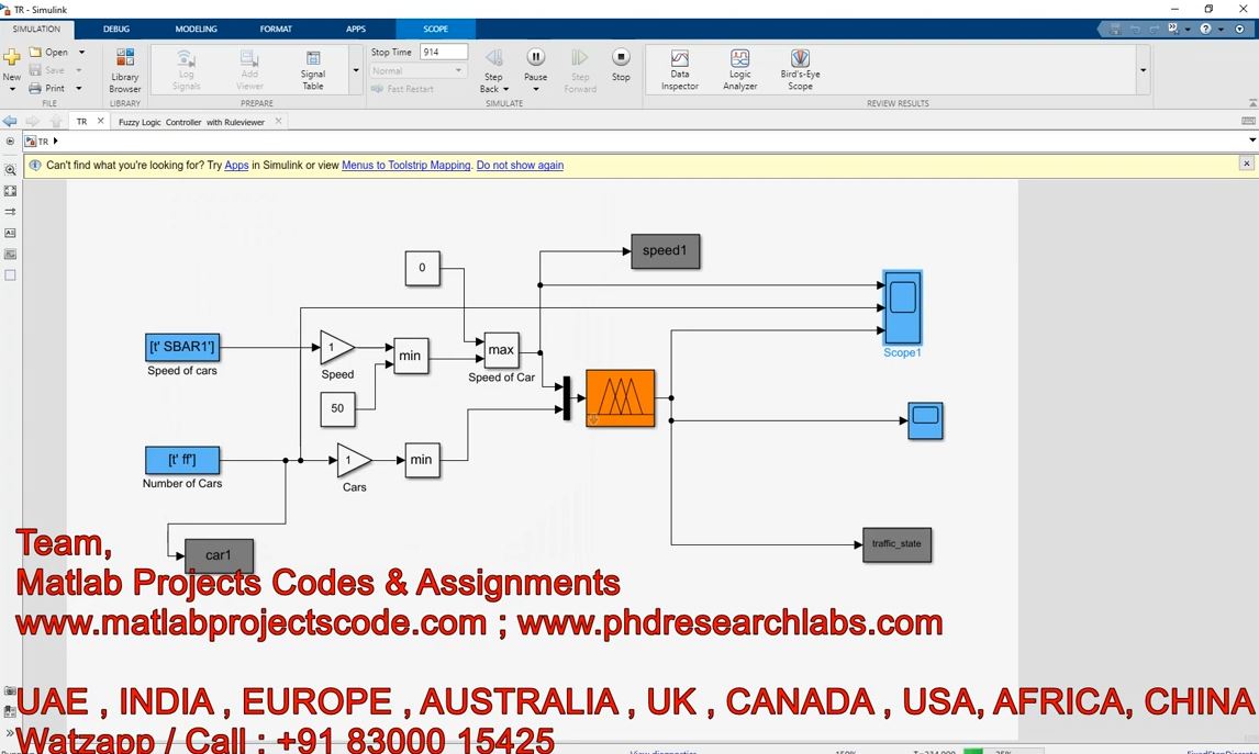 Fuzzy Rule Based Traffic Signal System - Fuzzy - Traffic Signal Red Light Timing - Matlab Simulink project thumbnail image