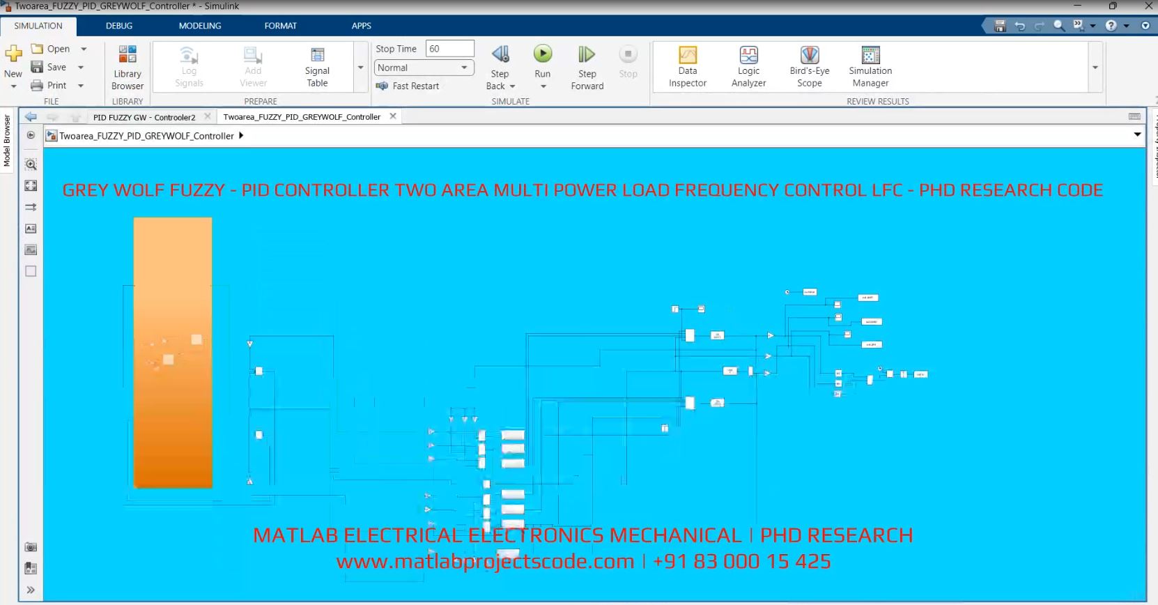Grey Wolf Fuzzy - Pid Controller Two Area Multi Power Load Frequency Control Lfc - Phd Research Code project thumbnail image