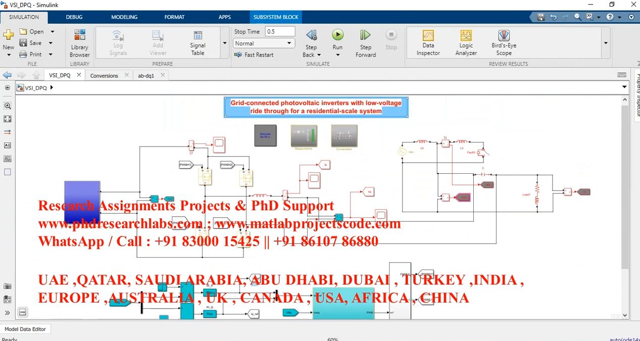 Grid Connected Photovoltaic Inverters With Low Voltage Ride Through For A Residential Scale System project thumbnail image