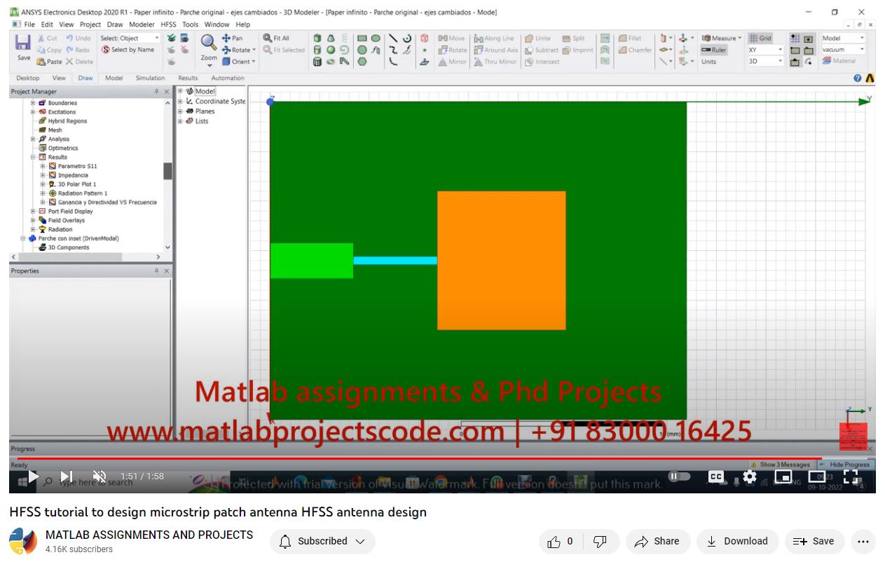 Hfss Tutorial To Design Microstrip Patch Antenna Hfss Antenna Design project thumbnail image