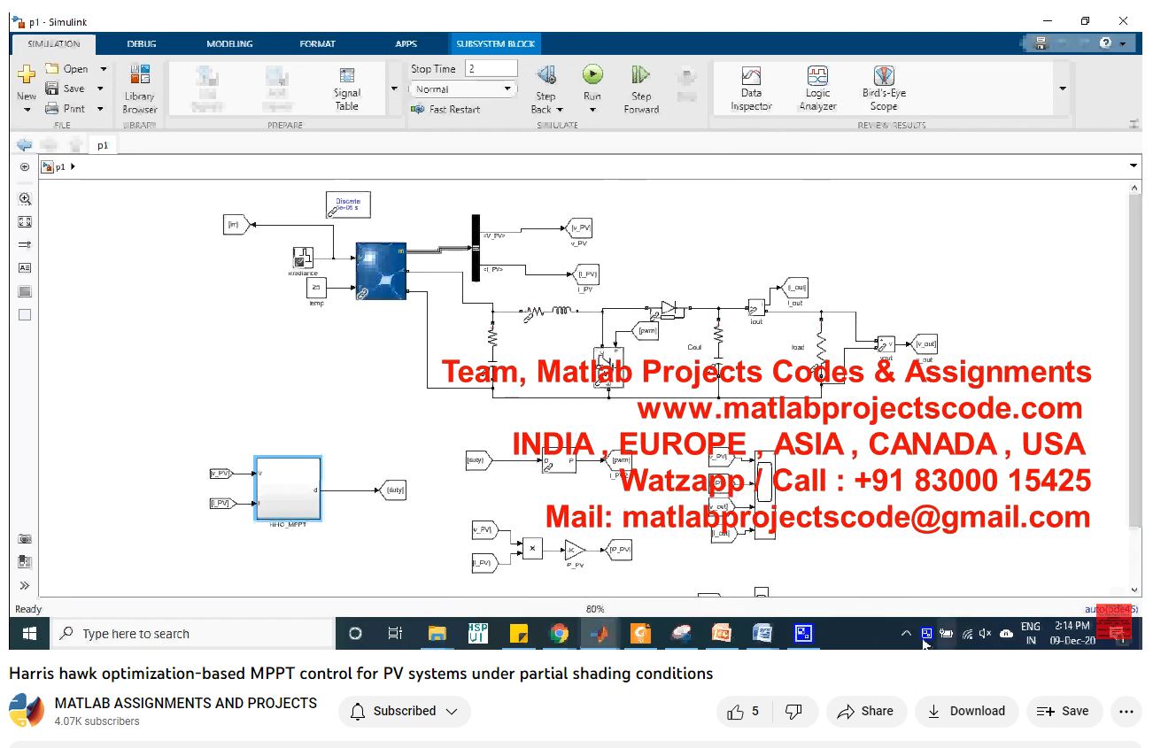 Harris Hawk Optimization-Based Mppt Control For Pv Systems Under Partial Shading Conditions-Matlab Simulink-Electrical Assignments-Projects-Phd Research project thumbnail image