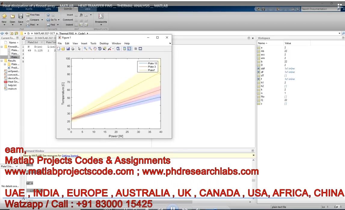 Heat Dissipation Of A Finned Array - Heat Transfer Fins - Thermal Analysis - Matlab project thumbnail image