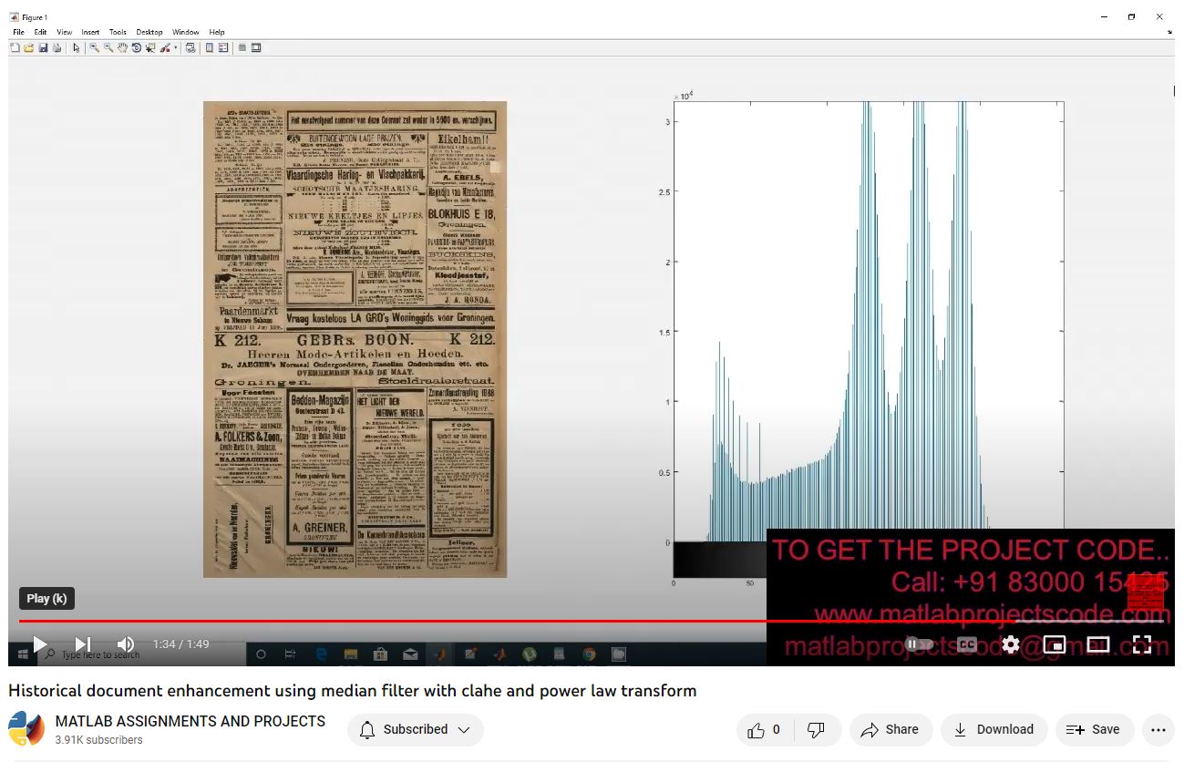 Historical Document Enhancement Using Median Filter With Clahe And Power Law Transform project thumbnail image