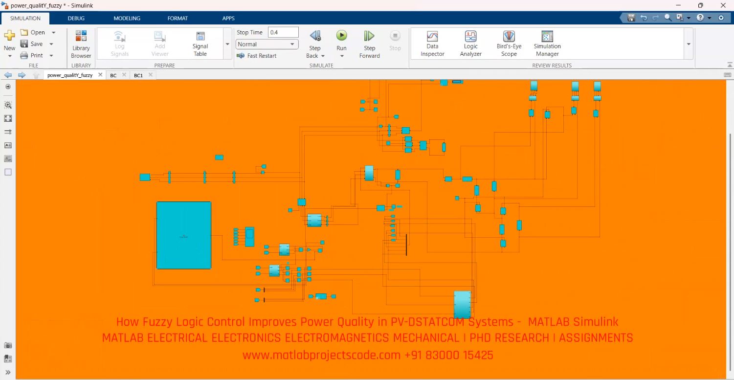 How Fuzzy Logic Control Improves Power Quality In Pv-Dstatcom Systems - Matlab Simulink project thumbnail image