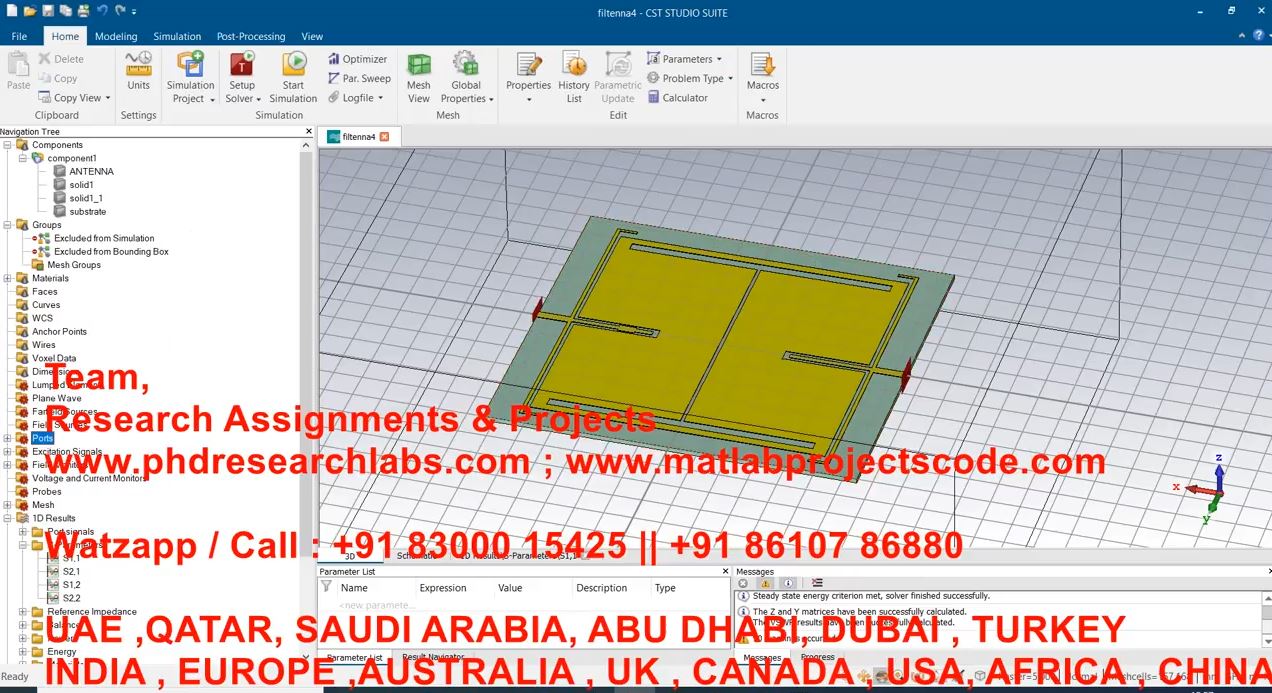 How To Model A Differentially Fed - Dual-Band Filtering Antenna With H-Shaped Slot In Cst Software project thumbnail image