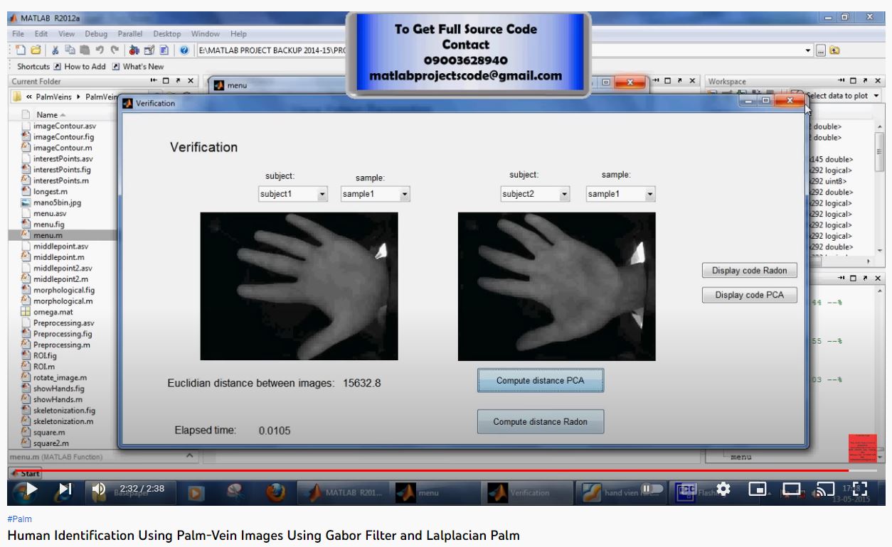 Human Identification using Palm-Vein Images using Gabor Filter and Lalplacian Palm project thumbnail image