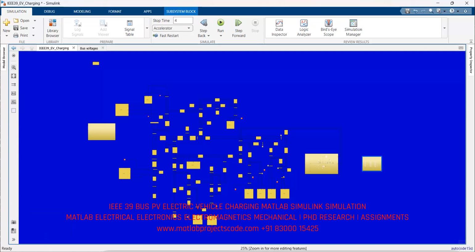 IEEE 39 BUS PV ELECTRIC VEHICLE CHARGING MATLAB SIMULINK SIMULATION project thumbnail image