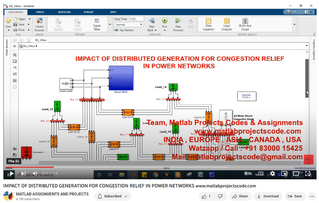 Impact Of Distributed Generation For Congestion Relief In Power Networks project thumbnail image