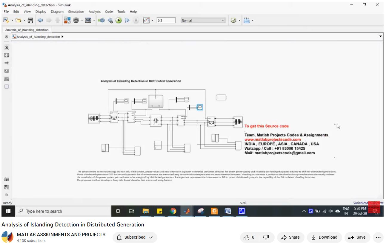 Islanding Detection In Distributed Generation project thumbnail image