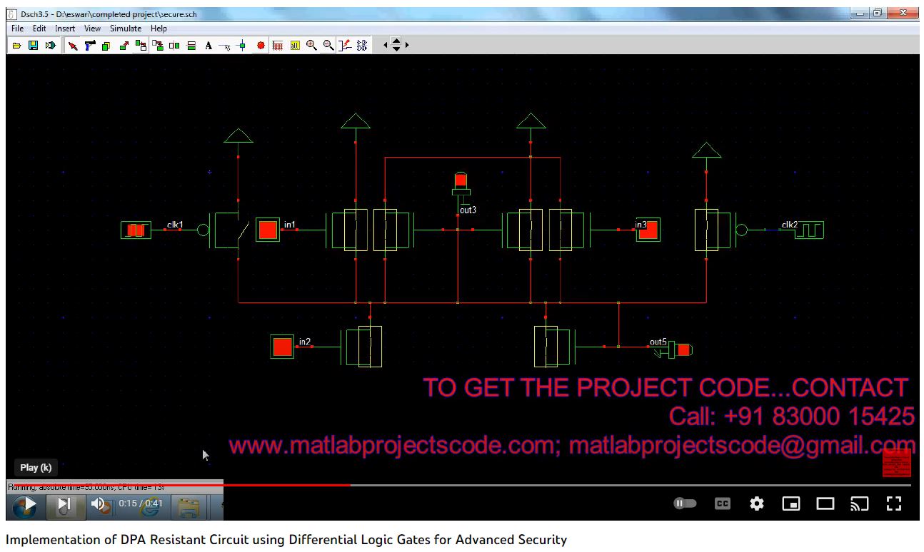 Implementation of DPA Resistant Circuit using Differential Logic Gates for Advanced Security project thumbnail image