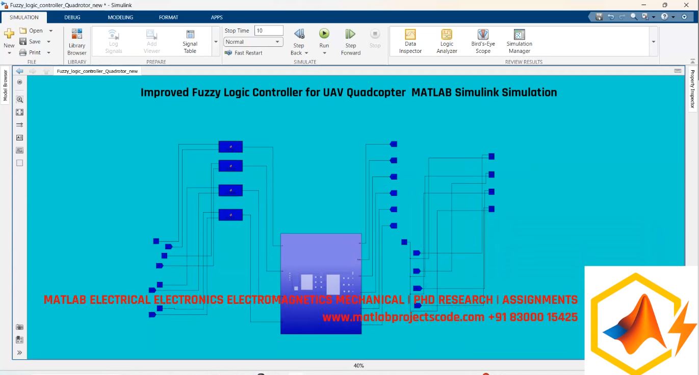 Improved Fuzzy Logic Controller For Uav Quadcopter Matlab Simulink Simulation project thumbnail image