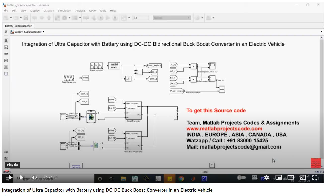 Integration Of Ultra Capacitor With Battery Using Dc-Dc Buck Boost Converter In An Electric Vehicle project thumbnail image